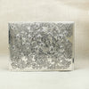 Handcrafted Silver Finish Floral Box – Intricate Embossed Design