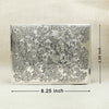 Handcrafted Silver Finish Floral Box – Intricate Embossed Design