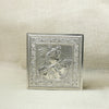 Elegant Silver Dry Fruit Box with Embossed Royal Motif
