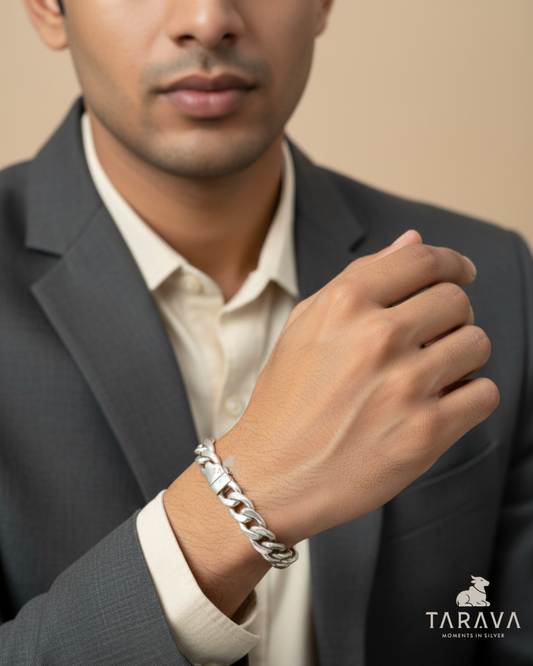 Classic Cuban Men’s Silver Bracelet