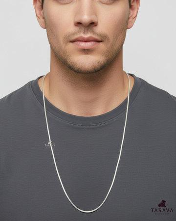 Fine Snake Men’s Silver Chain.