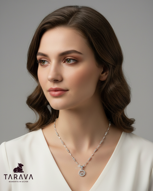 Hand Symbol Charm Beaded Chain Pendant