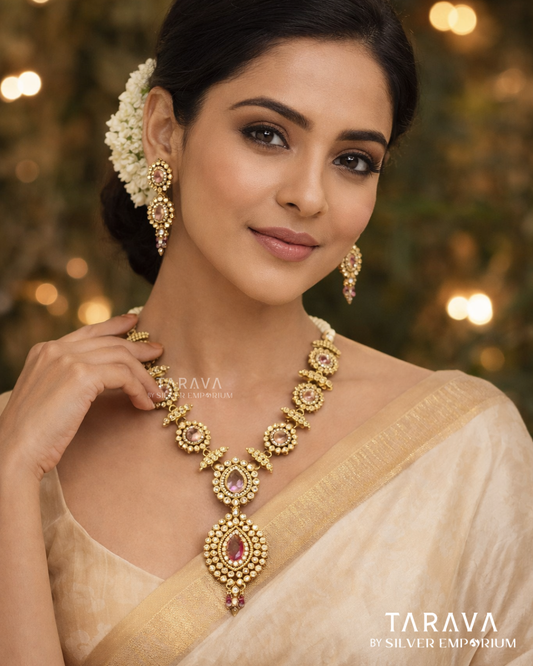 Rose Quartz Bridal Kundan Set