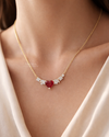 Ruby Charm Arc Necklace