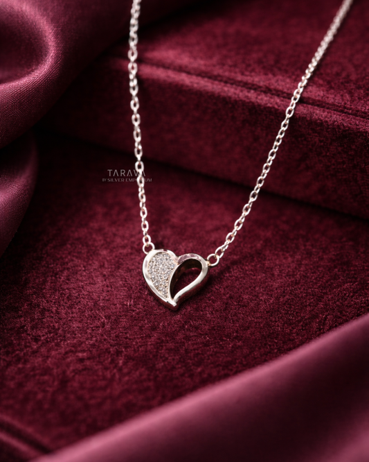 Dual Tone Heart Necklace
