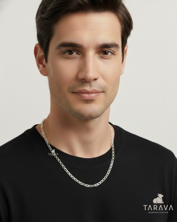 Bold Oval Link Silver Chain