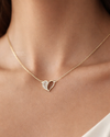 Dual Tone Heart Necklace