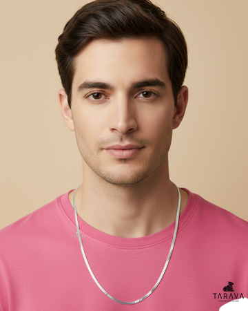 Flat Snake Silver Chain