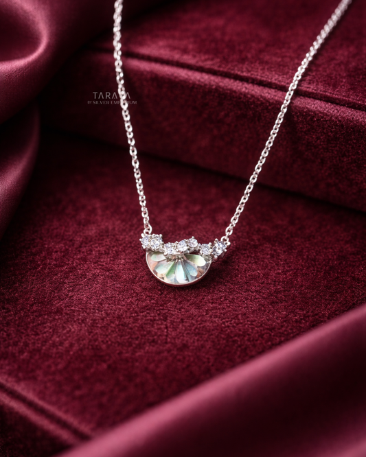 Floral Arc Spark Necklace