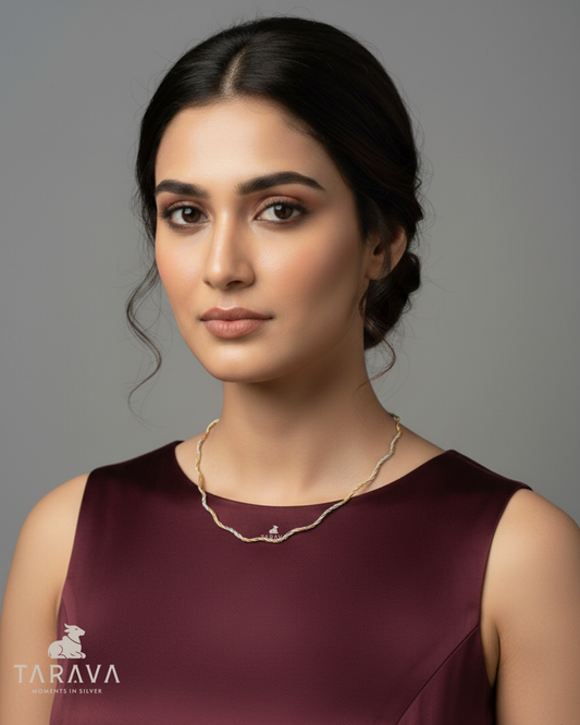 Twisted Dual-Tone Silver Chain