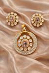 Classic Champagne Polki Circle Set