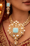 Aqua Royale Polki Statement Set