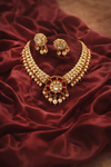 Ruby Bloom Heritage Polki Necklace Set