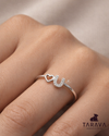 Heart & Sparkle U Sterling Silver Ring