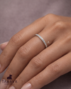 Slim Sparkle Sterling Silver Band Ring