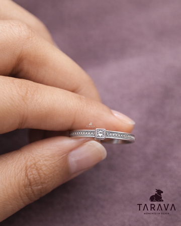 Textured Band Sterling Silver Ring