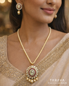 Classic Pearl Ruby Heritage Pendant Set
