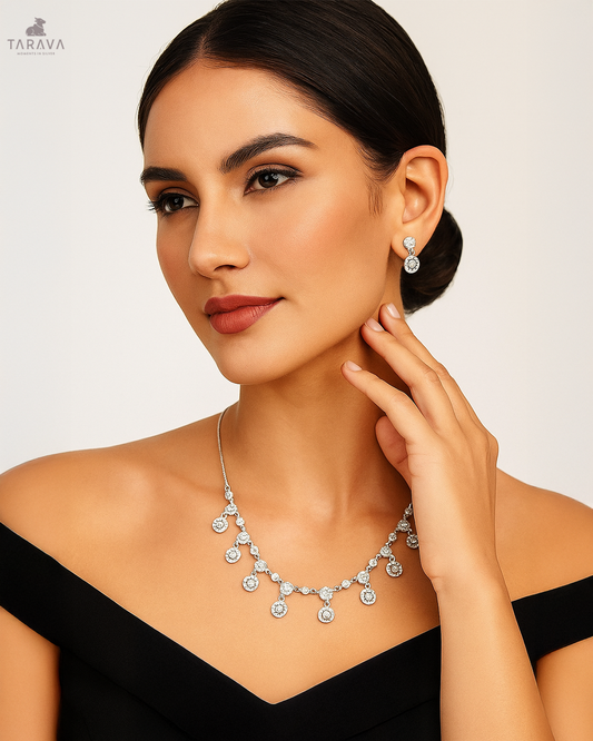 Dazzle Silver Neckset
