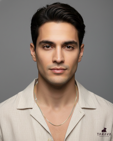 Dual-Tone Silver Men’s Chain