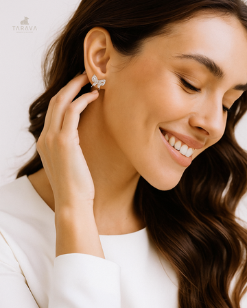 Celestial Butterfly Sterling Silver Earrings