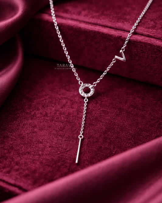 Geometric Drop Link Necklace