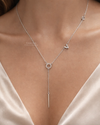 Geometric Drop Link Necklace