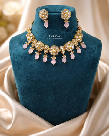 Rose Gulbahar Polki Choker Set