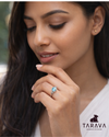 Blue Sparkle Sterling Silver Ring