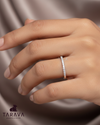 Slim Sparkle Sterling Silver Band Ring