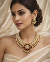 Ruby Bloom Heritage Polki Necklace Set
