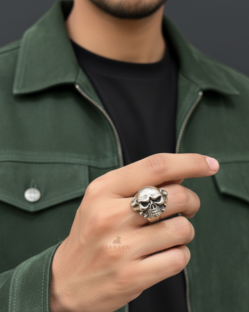 Skull Statement Silver Ring