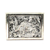 Silver-Embossed Nature Scene Plaque – Handcrafted Wall Art with Bird Motif