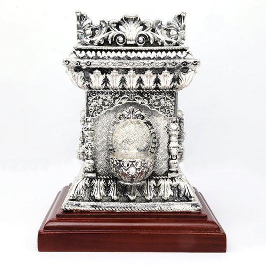 Silver Tulsi Pot Made of resin silver in anti tarnish finish