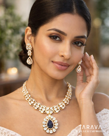 Crystal Bloom Statement Necklace Set