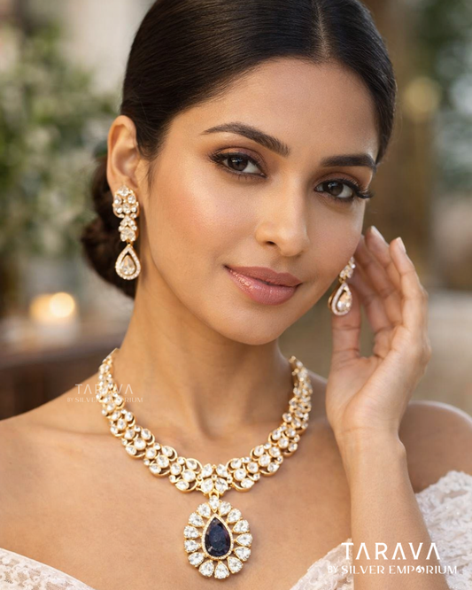 Crystal Bloom Statement Necklace Set