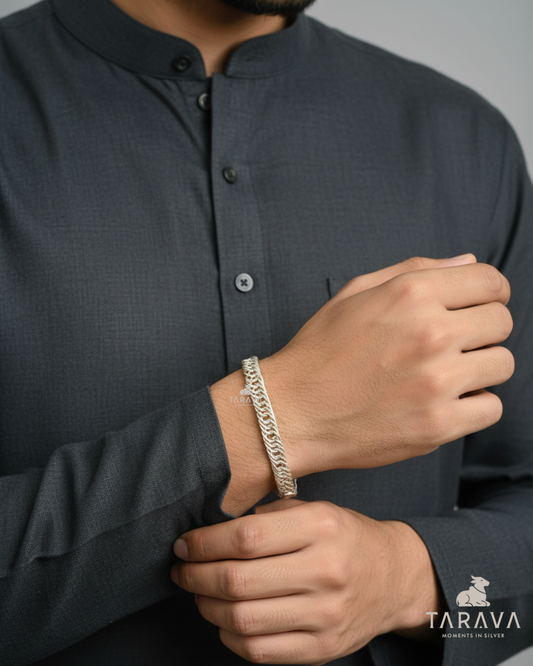 Classic Rope Men’s Silver Bracelet