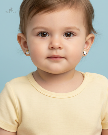 Tiny Penguin Silver Earrings