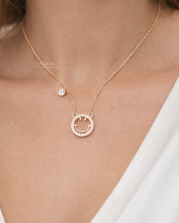 Smiley Charm Pendant Necklace