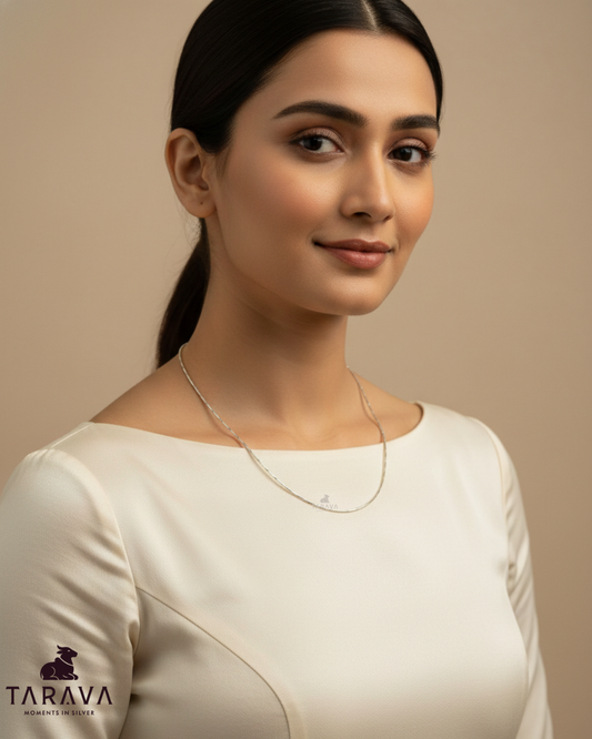 Classic Diamond-Cut Silver Chain