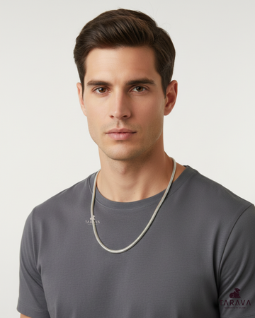 Heavy Curb Men’s Silver Chain.