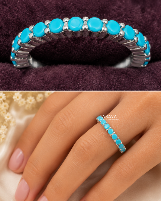 Turquoise Glow Eternity Ring