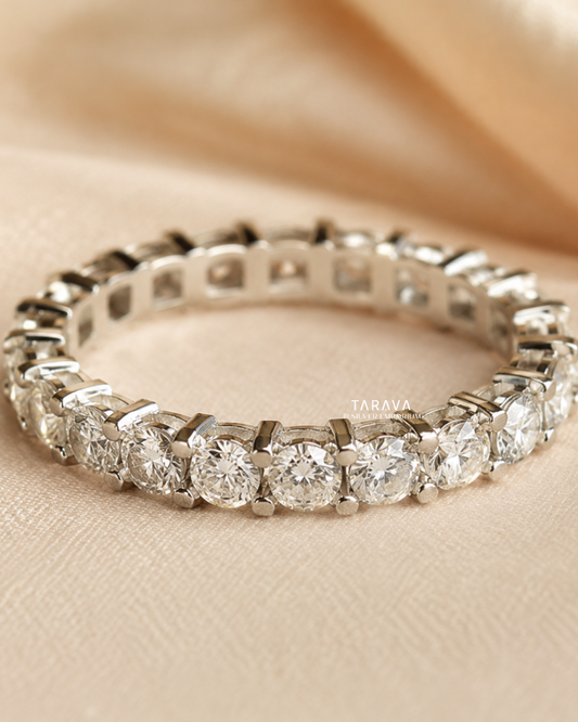 Radiant Crystal Eternity Band