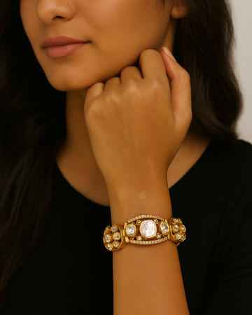 Premium Polki Silver Bracelet