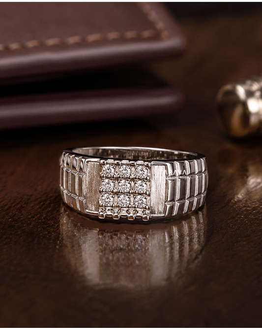 Royal Grid Statement Ring