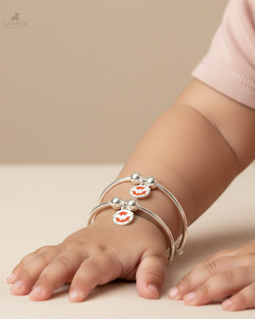 Baby Adjustable Silver Kada