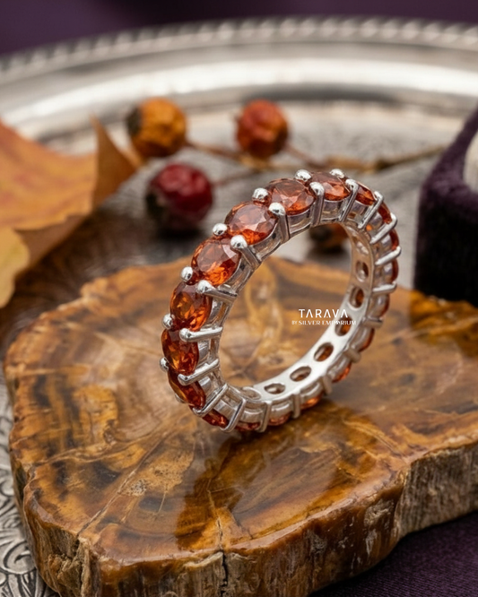 Amber Glow Eternity Ring