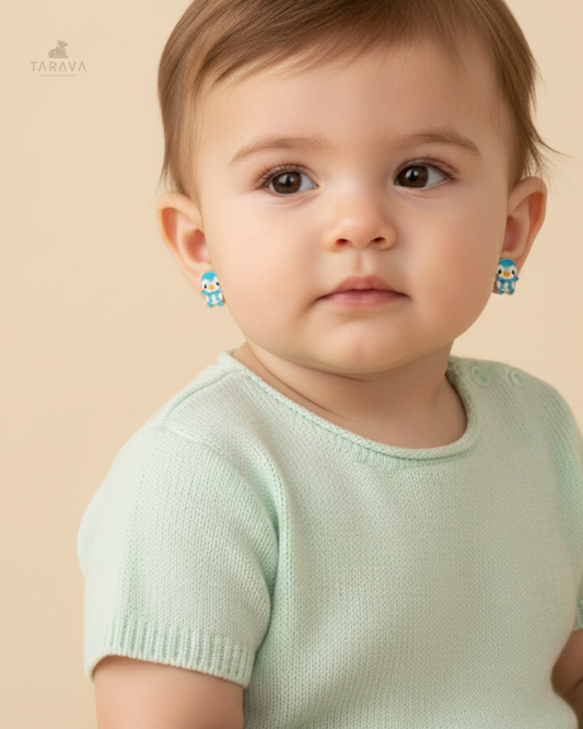 Blue Penguin Baby Studs