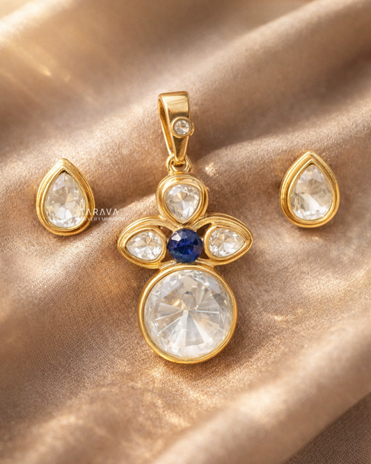 Moonstone Blossom Polki Set