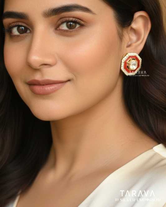 Regal Octa Polki Studs
