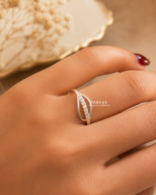 Twisted Elegance Silver Ring